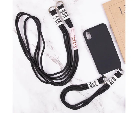 Чехол TPU two straps California для Apple iPhone XR (6.1") Черный