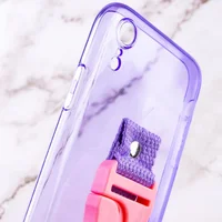 Чохол Handfree з кольоровим ремінцем для Apple iPhone XR (6.1") Фіолетовий
