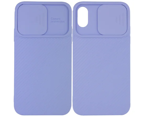 Чехол Camshield Square TPU со шторкой для камеры для Apple iPhone XR (6.1") Голубой