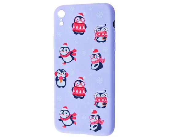 TPU чехол WAVE Fancy для Apple iPhone XR (6.1") Penguins / Light purple