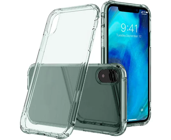 TPU чехол Epic Ease с усиленными углами для Apple iPhone XR (6.1") Зеленый / Transparent