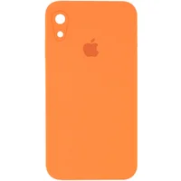Чехол Silicone Case Square Full Camera Protective (AA) для Apple iPhone XR (6.1") Оранжевый / Papaya