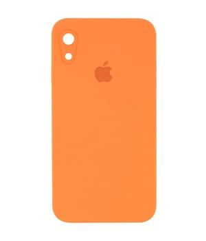 Чехол Silicone Case Square Full Camera Protective (AA) для Apple iPhone XR (6.1") Оранжевый / Papaya