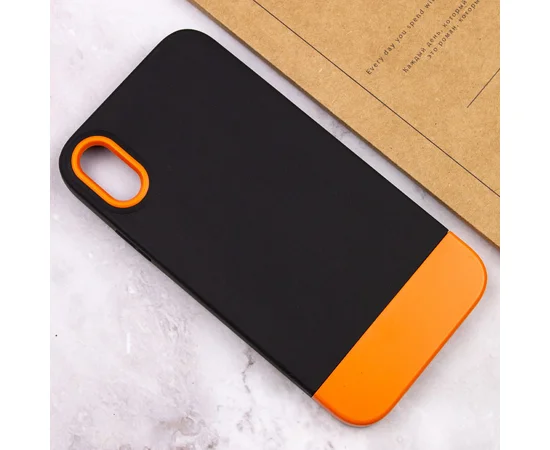 Чехол TPU+PC Bichromatic для Apple iPhone XR (6.1") Black / Orange
