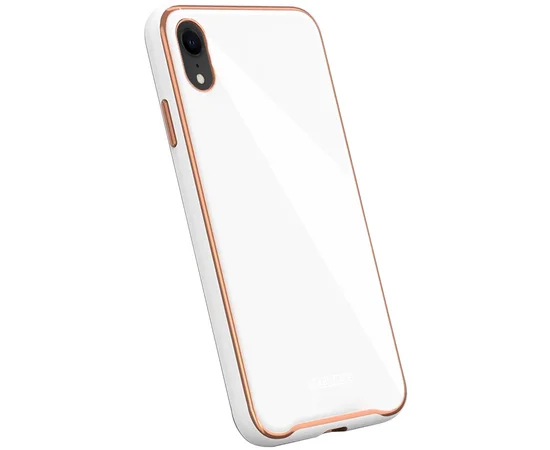TPU+Glass чехол Venezia для Apple iPhone XR (6.1") Белый / White