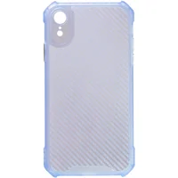 Чехол TPU Ease Carbon color series для Apple iPhone XR (6.1") Синий / Прозрачный