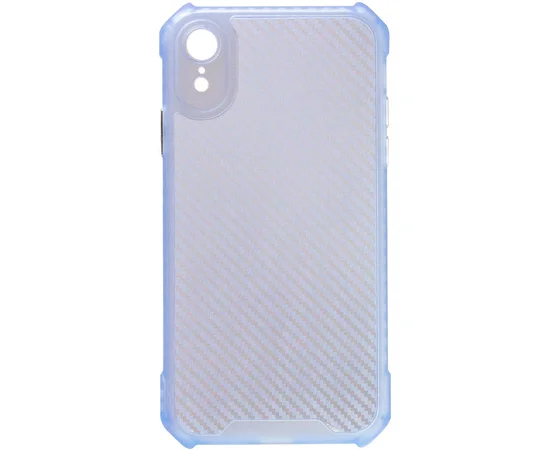 Чехол TPU Ease Carbon color series для Apple iPhone XR (6.1") Синий / Прозрачный