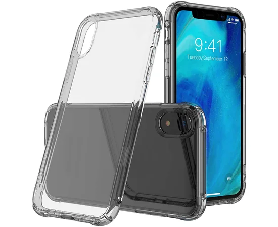 TPU чехол Epic Ease с усиленными углами для Apple iPhone XR (6.1") Черный / Transparent