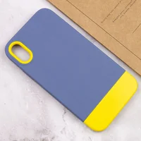 Чехол TPU+PC Bichromatic для Apple iPhone XR (6.1") Blue / Yellow