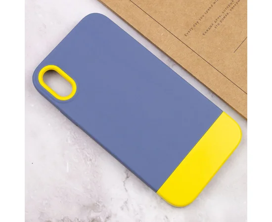 Чехол TPU+PC Bichromatic для Apple iPhone XR (6.1") Blue / Yellow