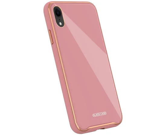 TPU+Glass чехол Venezia для Apple iPhone XR (6.1") Розовый / Flamingo