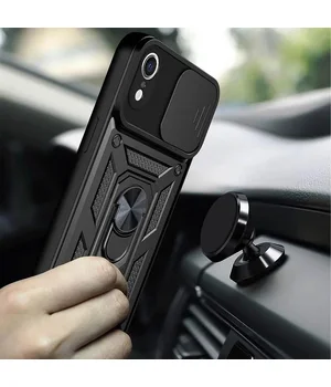Чохол Ummi Camshield Serge Ring для Apple iPhone XR (6.1") Чорний