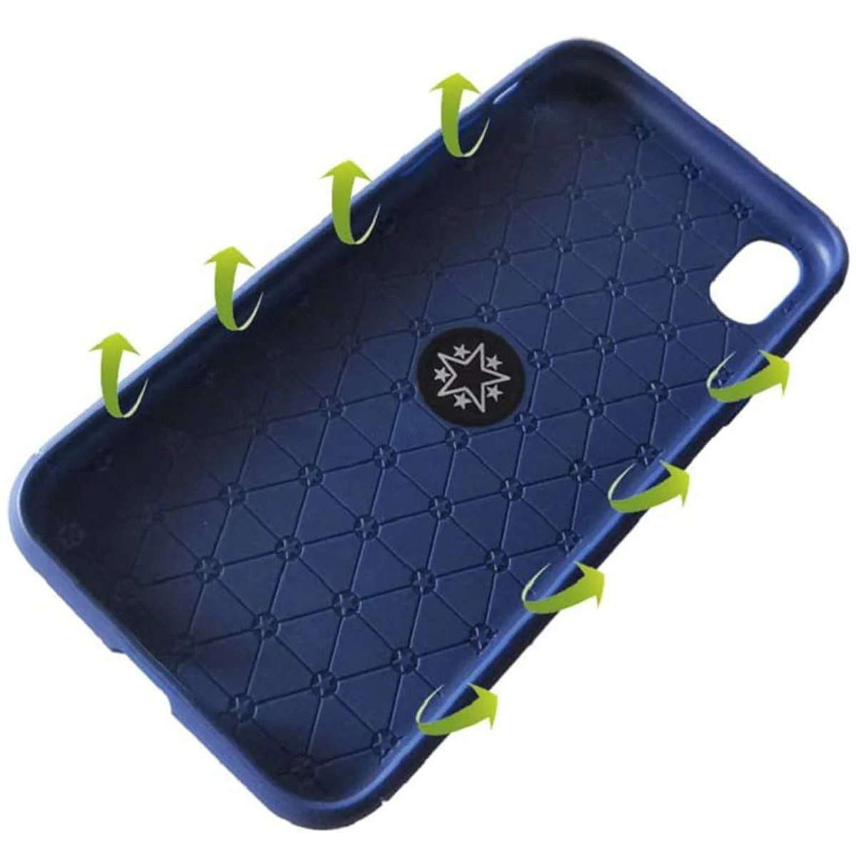 TPU чехол Deen ColorRing под магнитный держатель (opp) для Apple iPhone XR (6.1") Синий / Синий