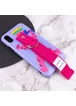 Чехол Funny Holder с цветным ремешком для Apple iPhone XR (6.1") Фиолетовый / Малиновый