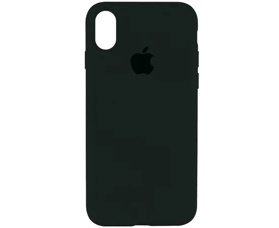 Чехол Silicone Case Full Protective (AA) для Apple iPhone XR (6.1") Зеленый / Black Green