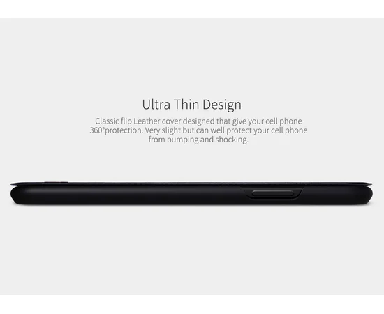 Кожаный чехол (книжка) Nillkin Qin Series для Apple iPhone XR (6.1") Черный