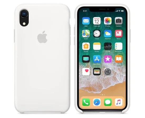 Чехол Silicone case (AAA) для Apple iPhone XR (6.1") Белый / White