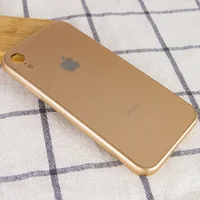 TPU + Glass чохол GLOSSY Logo Full camera для Apple iPhone XR (6.1 ") Золотий