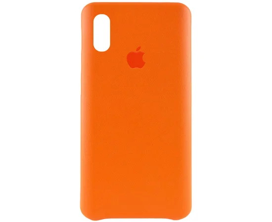 Кожаный чехол AHIMSA PU Leather Case Logo (A) для Apple iPhone XR (6.1") Оранжевый