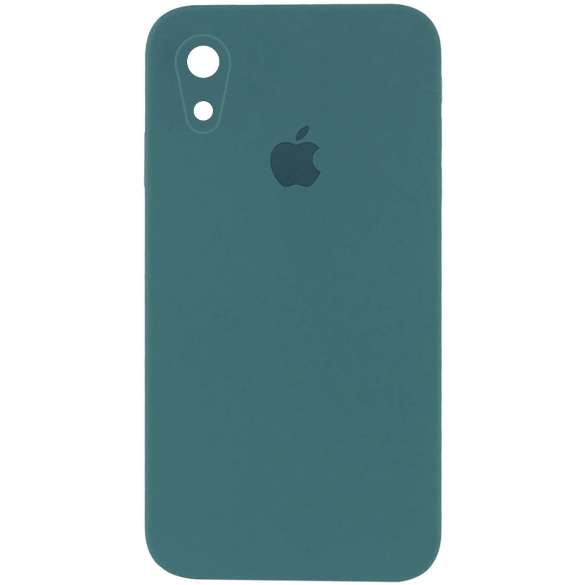 Чехол Silicone Case Square Full Camera Protective (AA) для Apple iPhone XR (6.1") Зеленый / Pine green
