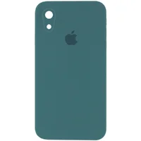 Чехол Silicone Case Square Full Camera Protective (AA) для Apple iPhone XR (6.1") Зеленый / Pine green