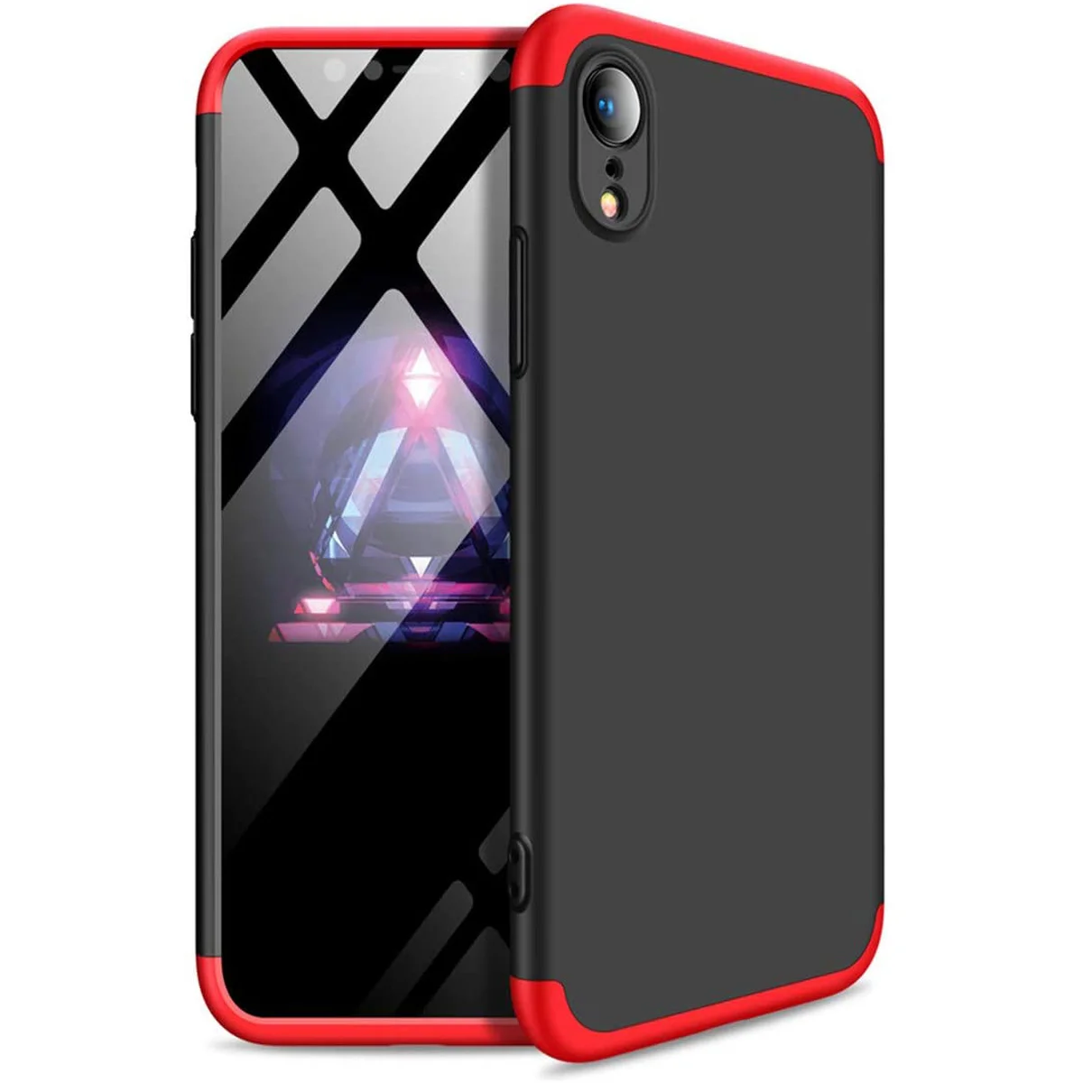 Пластикова накладка GKK LikGus 360 градусів (opp) для Apple iPhone XR (6.1") Чорний / Червоний