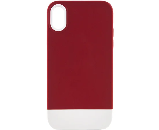 Чехол TPU+PC Bichromatic для Apple iPhone XR (6.1") Wine / White