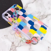 TPU+PC чехол Colorspot с ремешком-цепью для Apple iPhone XR (6.1") Dots