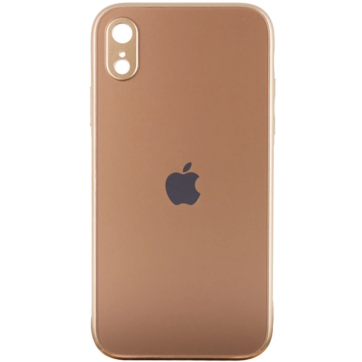 TPU+Glass чехол Matte Candy Full camera для Apple iPhone XR (6.1") Золотой