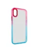 Чехол TPU+PC Fresh sip series для Apple iPhone XR (6.1") Бирюзовый / Розовый