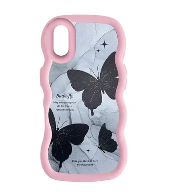 Чохол TPU Cloudy Pictures для iPhone XR (6.1") Butterflies Pink