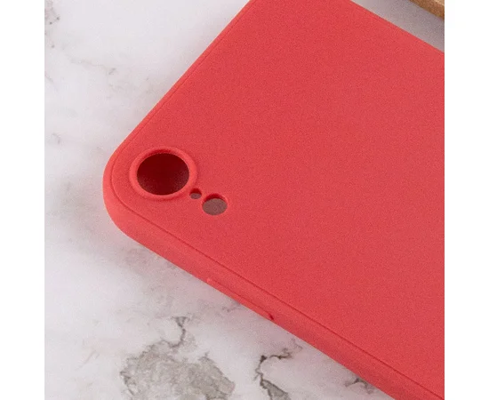 Силиконовый чехол Candy Full Camera для Apple iPhone XR (6.1") Красный / Camellia