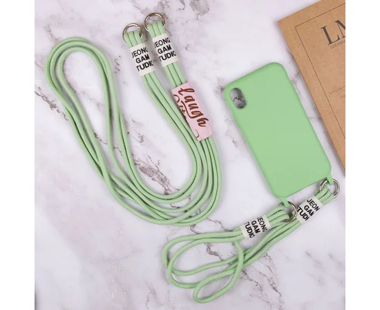 Чехол TPU two straps California для Apple iPhone XR (6.1") Зеленый / Pistachio