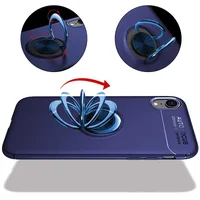 TPU чехол Deen ColorRing под магнитный держатель (opp) для Apple iPhone XR (6.1") Синий / Синий