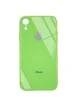 TPU+Glass чехол GLOSSY Logo Full camera (opp) для Apple iPhone XR (6.1") Салатовый
