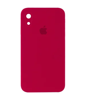 Чохол Silicone Case Square Full Camera Protective (AA) для Apple iPhone XR (6.1 ") Червоний / Rose Red
