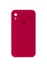 Чехол Silicone Case Square Full Camera Protective (AA) для Apple iPhone XR (6.1") Красный / Rose Red