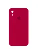Чехол Silicone Case Square Full Camera Protective (AA) для Apple iPhone XR (6.1") Красный / Rose Red