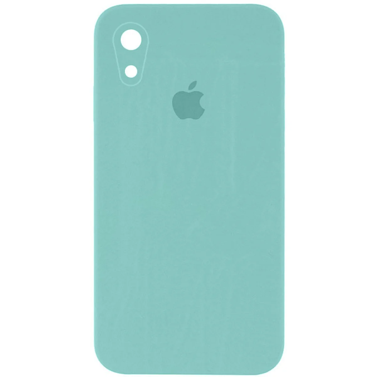 Чехол Silicone Case Square Full Camera Protective (AA) для Apple iPhone XR (6.1") Бирюзовый / Ice Blue