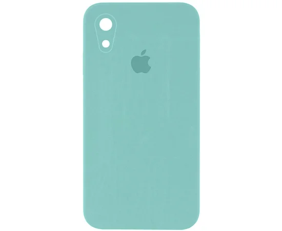 Чехол Silicone Case Square Full Camera Protective (AA) для Apple iPhone XR (6.1") Бирюзовый / Ice Blue
