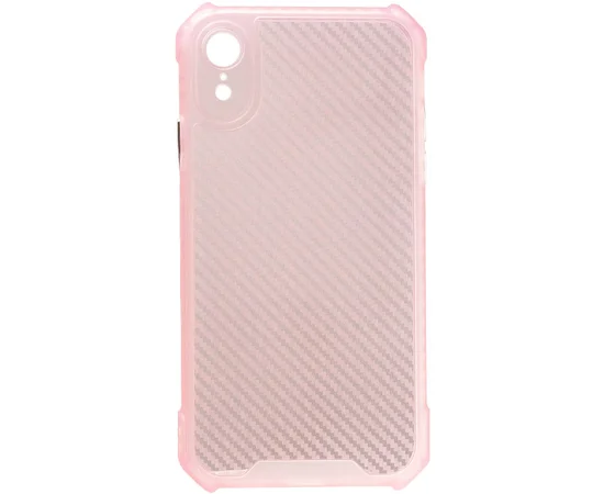 Чехол TPU Ease Carbon color series для Apple iPhone XR (6.1") Розовый / Прозрачный