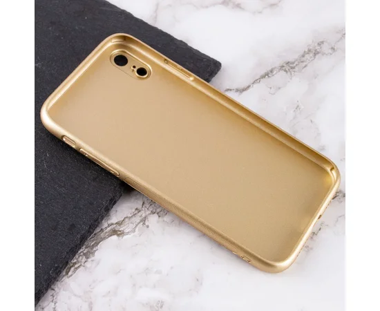 TPU+Glass чехол Matte Candy Full camera для Apple iPhone XR (6.1") Золотой