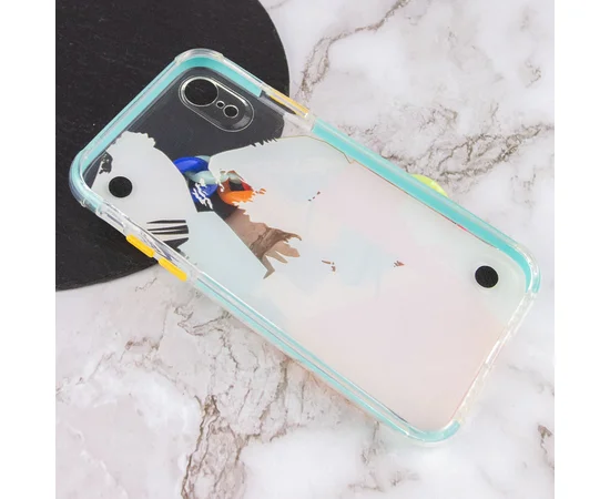 TPU+PC чехол Colorspot с ремешком-цепью для Apple iPhone XR (6.1") Tropic