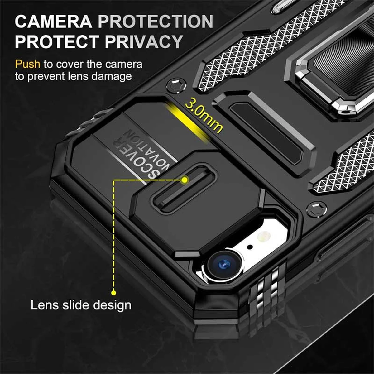 Удароміцний чохол Camshield Army Ring для iPhone XR (6.1") Чорний / Black