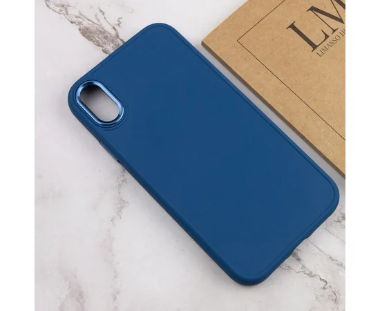 TPU чехол Bonbon Metal Style для Apple iPhone XR (6.1") Синий / Denim Blue