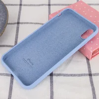 Чехол Silicone Case Full Protective (AA) для Apple iPhone XR (6.1") Голубой / Lilac Blue