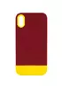Чехол TPU+PC Bichromatic для Apple iPhone XR (6.1") Brown burgundy / Yellow