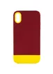 Чохол TPU+PC Bichromatic для iPhone XR (6.1") Brown burgundy / Yellow