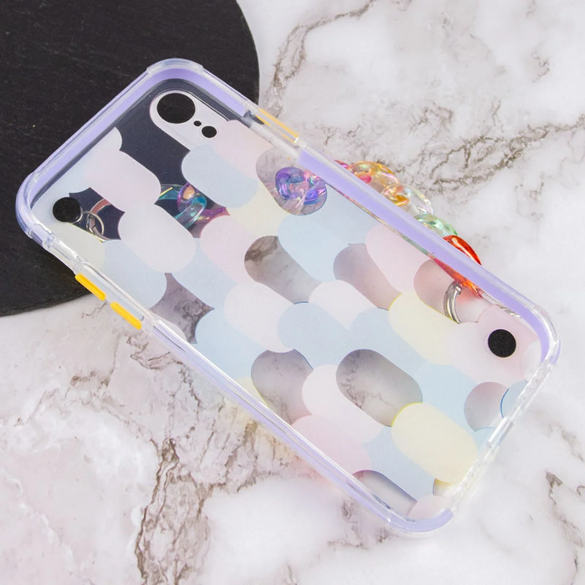 TPU+PC чохол Colorspot з ремінцем-ланцюгом для Apple iPhone XR (6.1") Dots