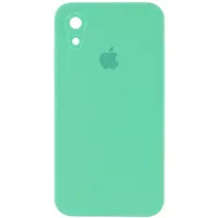 Чехол Silicone Case Square Full Camera Protective (AA) для Apple iPhone XR (6.1") Зеленый / Spearmint